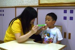 Oral Motor Training by Speech Therapist