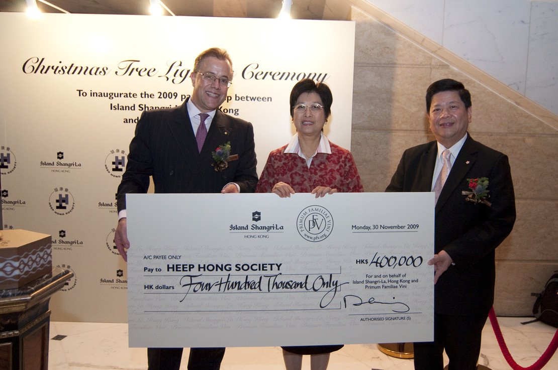 Photo 1 in Partnership between Heep Hong Society & Island Shangri-La Hong Kong Announced at the Christmas Tree Lighting Ceremony